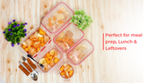 (Deal 3)  PACK OF 6 FOOD CONTAINERS (total 4.17L) Storage Box With Seal Airtight Food Container 6 Pcs Set 100% Premium Quality Food Box For Kitchen In Multicolor